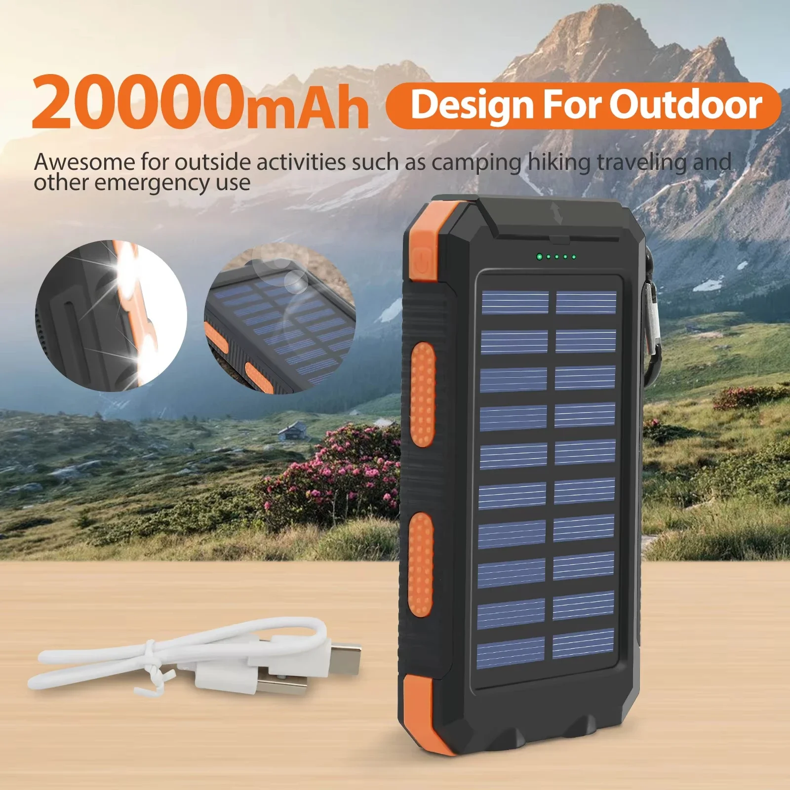 Batterie externe solaire étanc - Solar Emergency Charger avis et prix