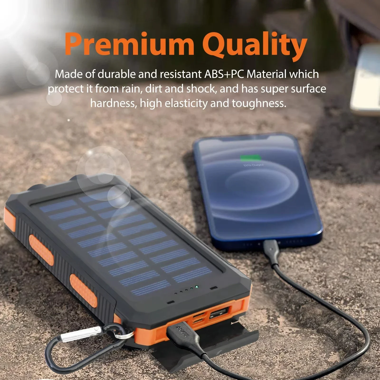 Batterie externe solaire étanc - Solar Emergency Charger avis et prix
